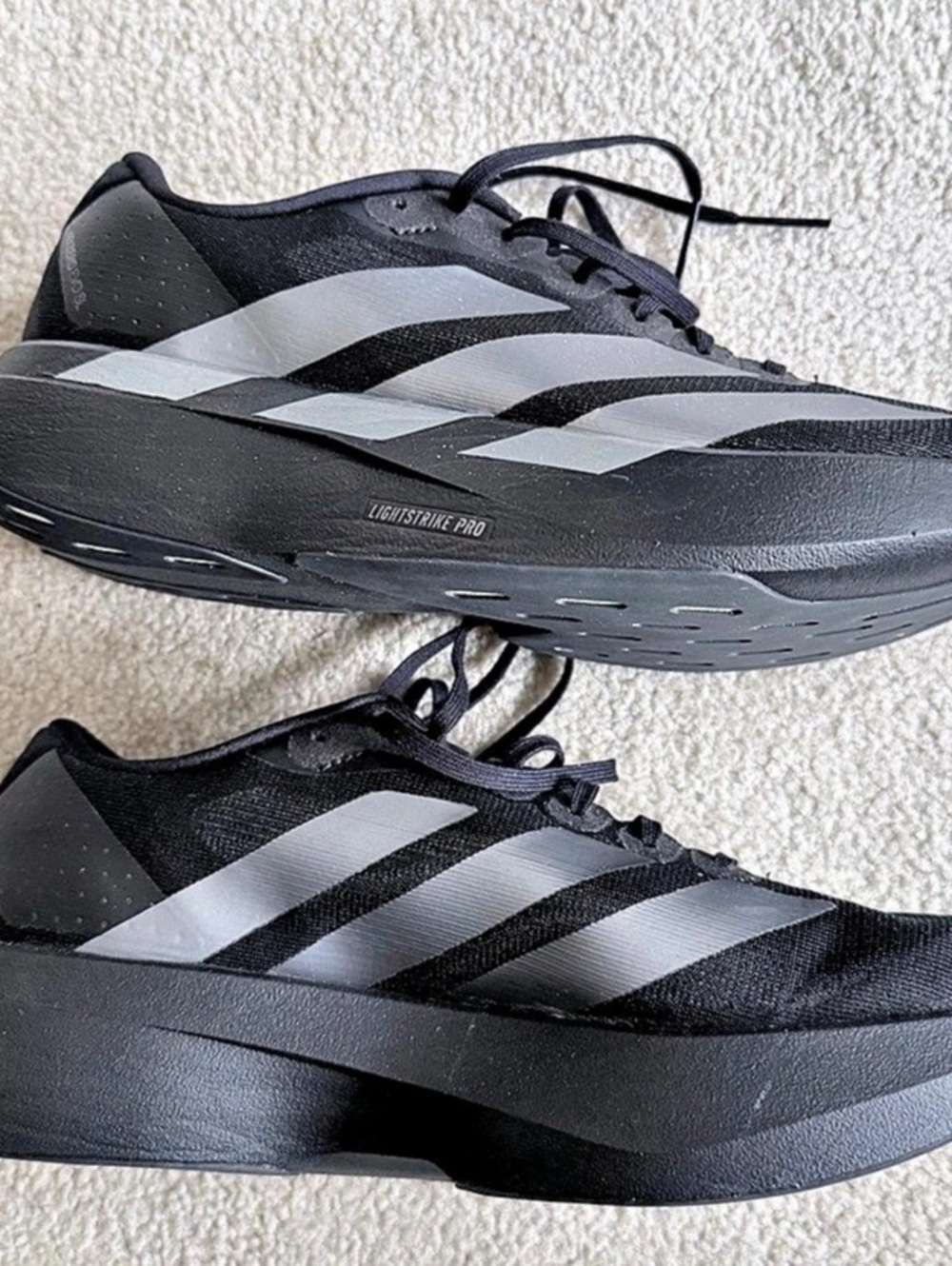 adidas Adizero Adios Pro 3 Running Shoes Black Gray US 8.5